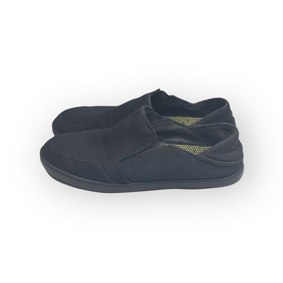 Rare: OluKai ʊ Nohea Mesh Drop In Heel Boat Shoes Sneakers ʊ  All Black ʊ 9 - Picture 7 of 16